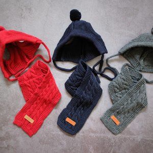Beanie Hat and Scarf Set for Small Dogs and Cats